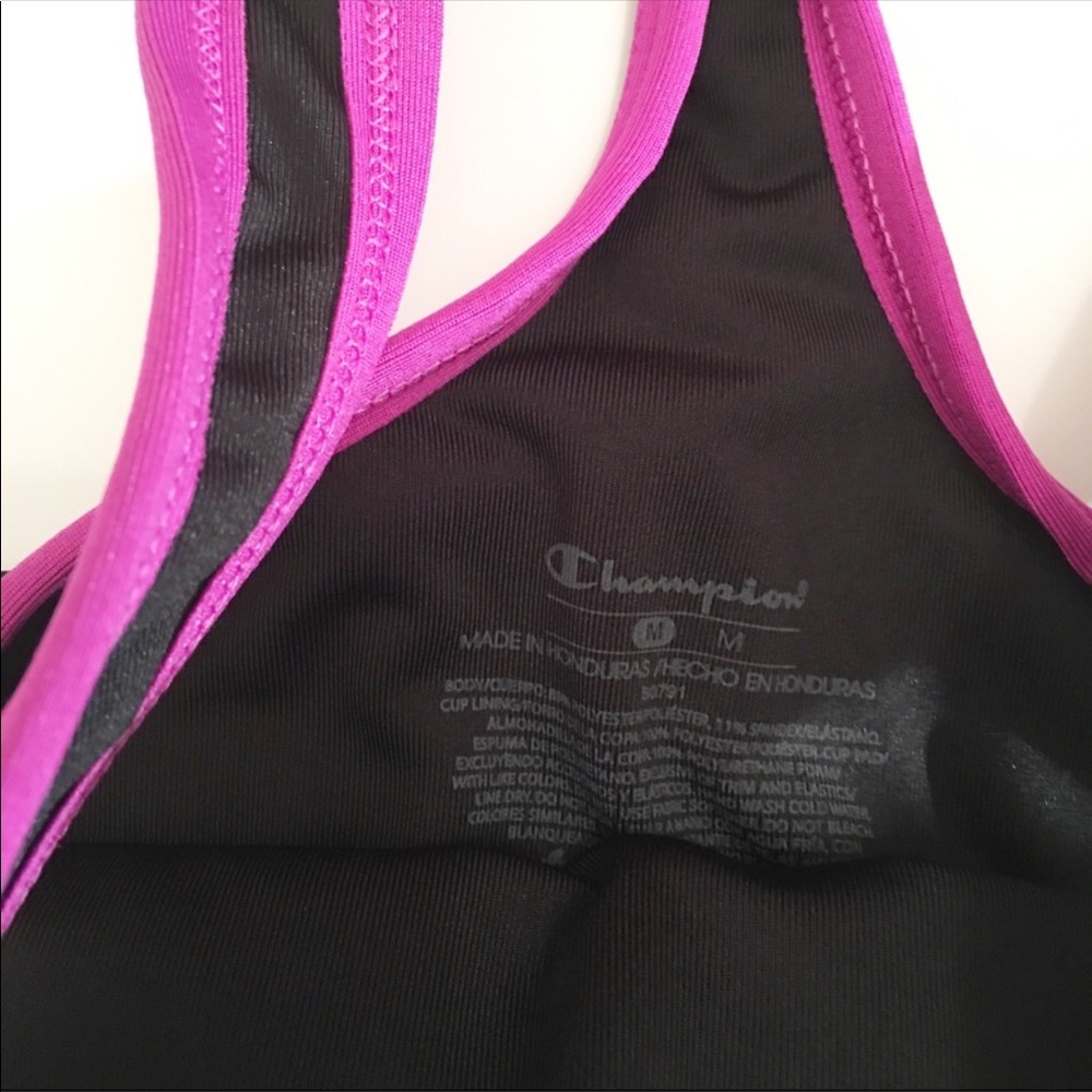 Champion black/purple sports bra medium - Picture 4 of 4